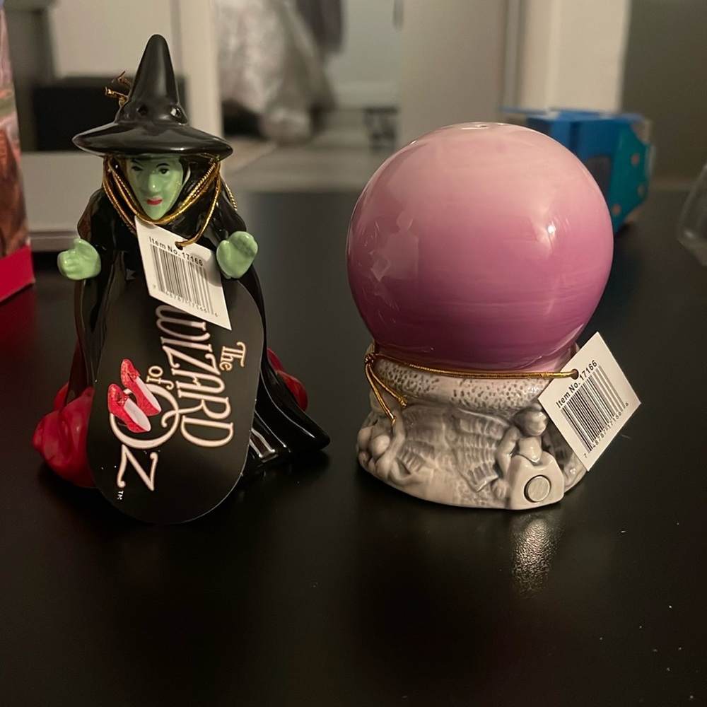 Wizard of oz salt and pepper shaker.